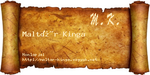 Maltár Kinga névjegykártya